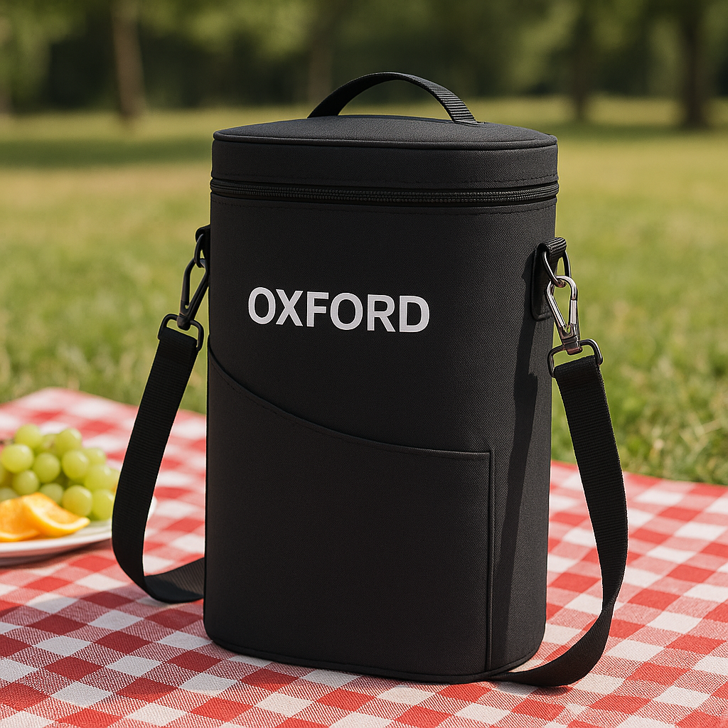 Bolsa de Vinho Cooler Térmico Premium p/ 2 Garrafas – Oxford - Impermeável & com Alça
