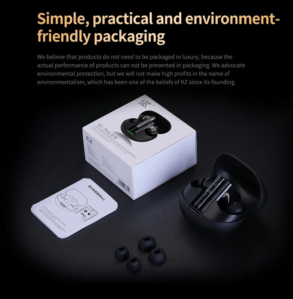 KZ SORA TWS Bluetooth fone sem fios
