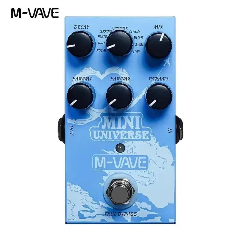 Pedal Reverb Mini Universe M-VAVE - 9 EFEITOS FX