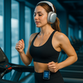 RUIZU PRO Player HiFi Bluetooth reprodudor áudio hifi dolby atmos flac mulher correndo