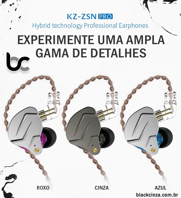 KZ ZSN PRO Hybrid HIFI Fone de Ouvido 🚚 FRETE GRÁTIS 