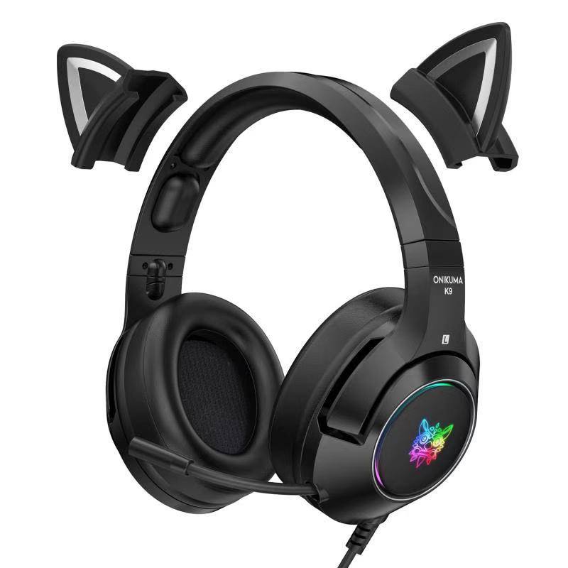 Cat Headphone Gamer Girl LED