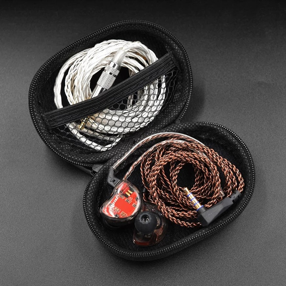 CASE KZ LEATHER para fones de ouvido in-ear monitor de palco